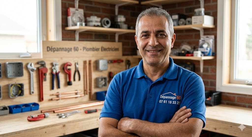 Fondateur Dépannage 60 dans son atelier
